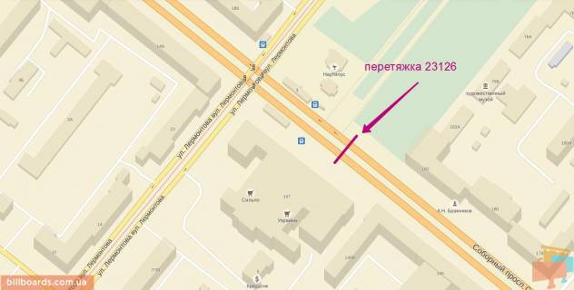 Нестандарт  в Запорожье пр.Ленина (Украина) схема